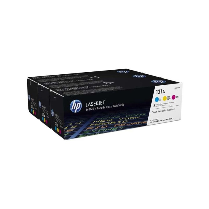 HP CF211A/CF212A/CF213A Pack de 3 Toners Originais - 131A