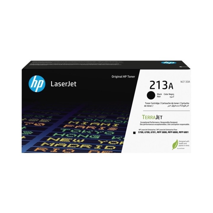 HP W2130A Preto Toner Original - 213A