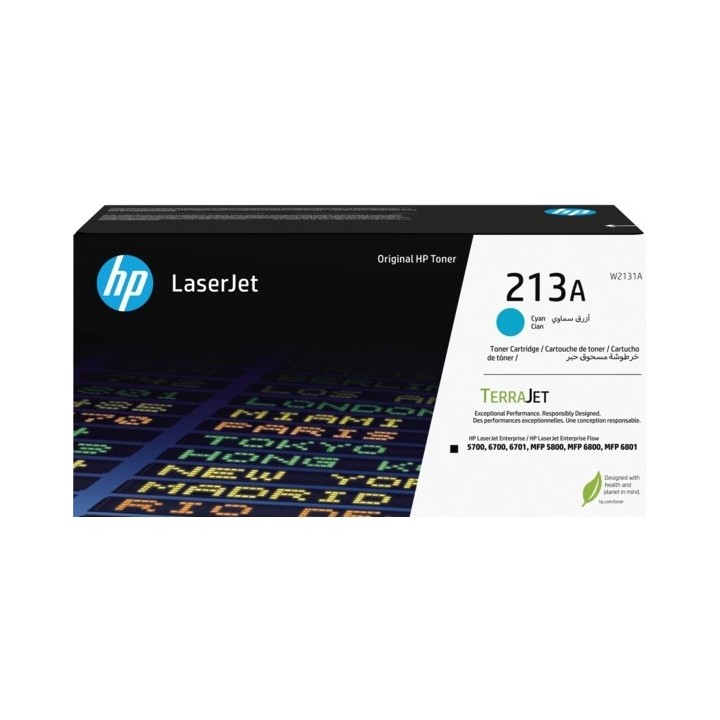 HP W2131A Ciano Toner Original - 213A
