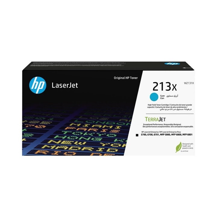 HP W2131X Ciano Toner Original - 213X