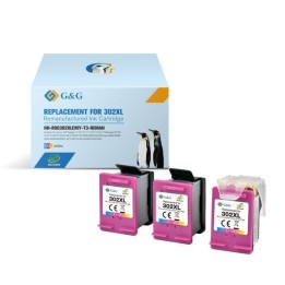 G&G HP 302XL Cor Pack de 3 Cartuchos de Tinta Remanufaturados - Eco Sa