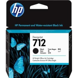 HP 712XL Preto Tinteiro Original - 3ED71A