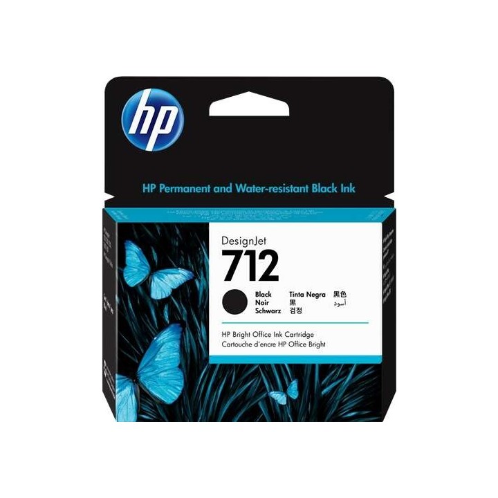 HP 712XL Preto Tinteiro Original - 3ED71A