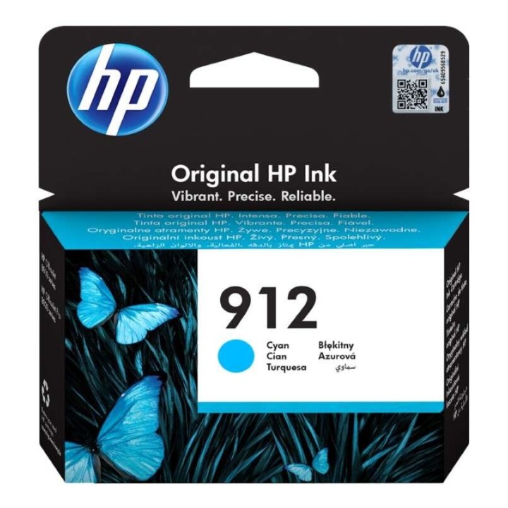 HP 912 Ciano Tinteiro Original - 3YL77AE