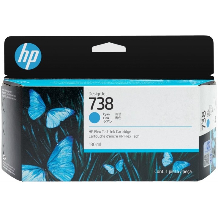 HP 498N5A Ciano Tinteiro Original - 738