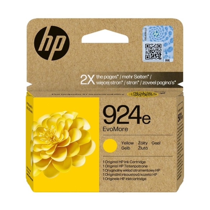 HP 924e XL Amarelo Tinteiro Original - 4K0U9NE