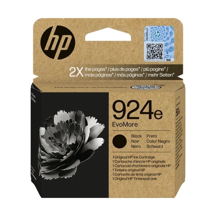 HP 924e XL Preto Tinteiro Original - 4K0V0NE
