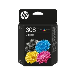 HP 308 Preto + Cor Pack de 2 Tinteiros Originais - 6L6S6UE