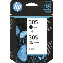 HP 305 Preto + Cor Pack de 2 Tinteiros Originais - 6ZD17AE