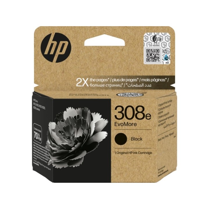 HP 308e EvoMore Preto Tinteiro Original - 7FP22UE