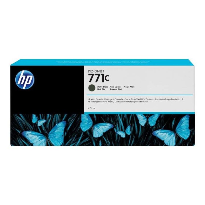 HP 771C Preto Mate Tinteiro Original - B6E07A