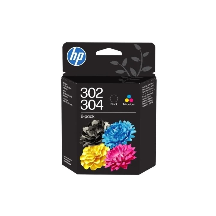 HP 302/304 Preto + Cor Pack de 2 Tinteiros Originais - B82L1AE/X4D37AE