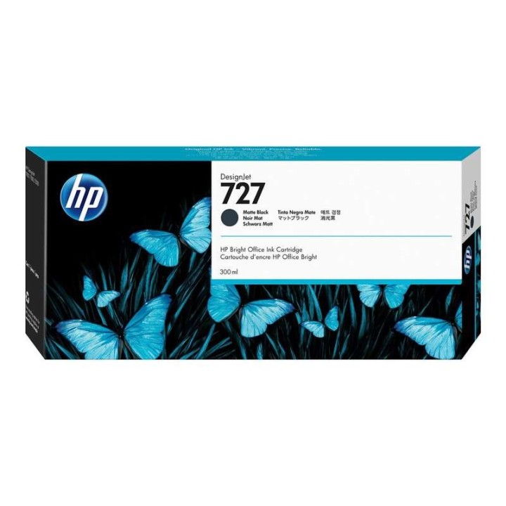 HP 727 Preto Mate Tinteiro Original - C1Q12A