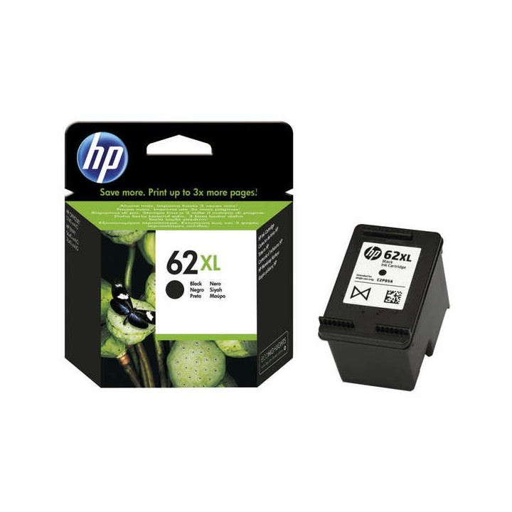 HP 62XL Preto Tinteiro Original - C2P05AE