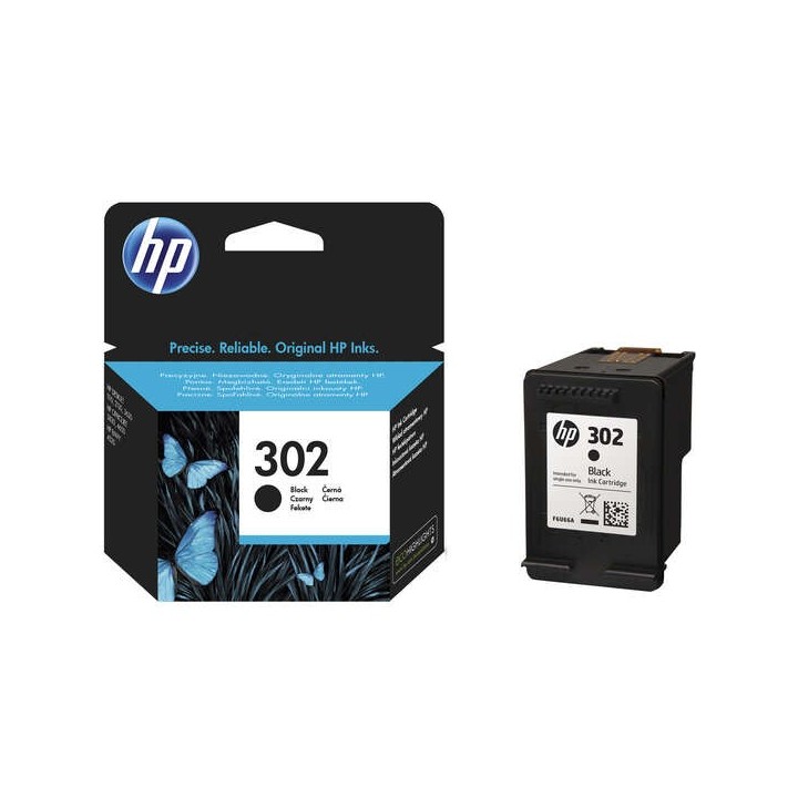 HP 302 Preto Tinteiro Original - F6U66AE