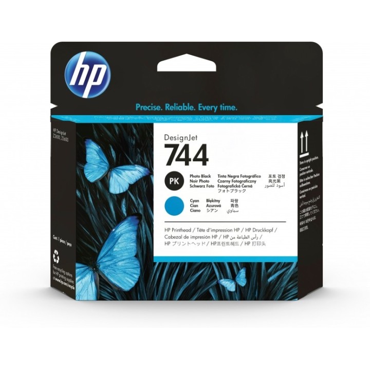 HP F9J86A Preto Photo e Ciano Cabeça de Impressão Original - 744
