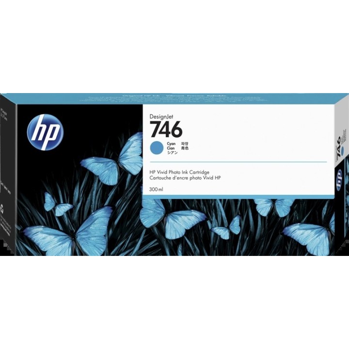HP 746 Ciano Tinteiro Original - P2V80A