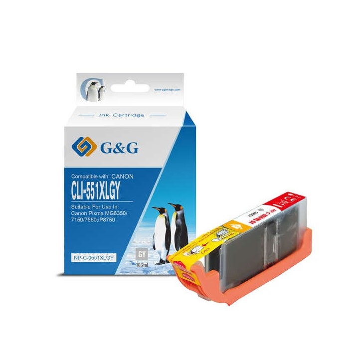 G&G Canon CLI551XL Cinzento Tinteiro Compatível