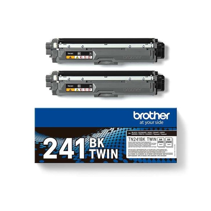 Brother TN241 Preto Pack de 2 Toners Originais - TN241BKTWIN