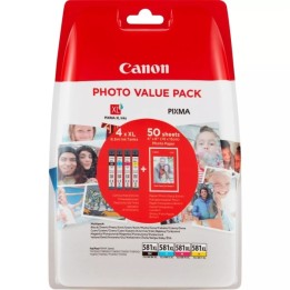 Canon CLI581XL Pack de 4 Cartuchos de Tinta Originais - 50 Folhas de P