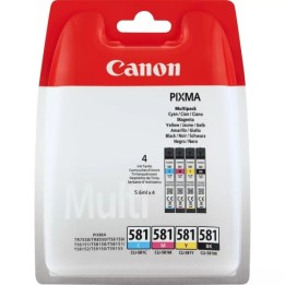 Canon CLI581 Pack de 4 Cartuchos de Tinta Originais - 2103C004/2103C00