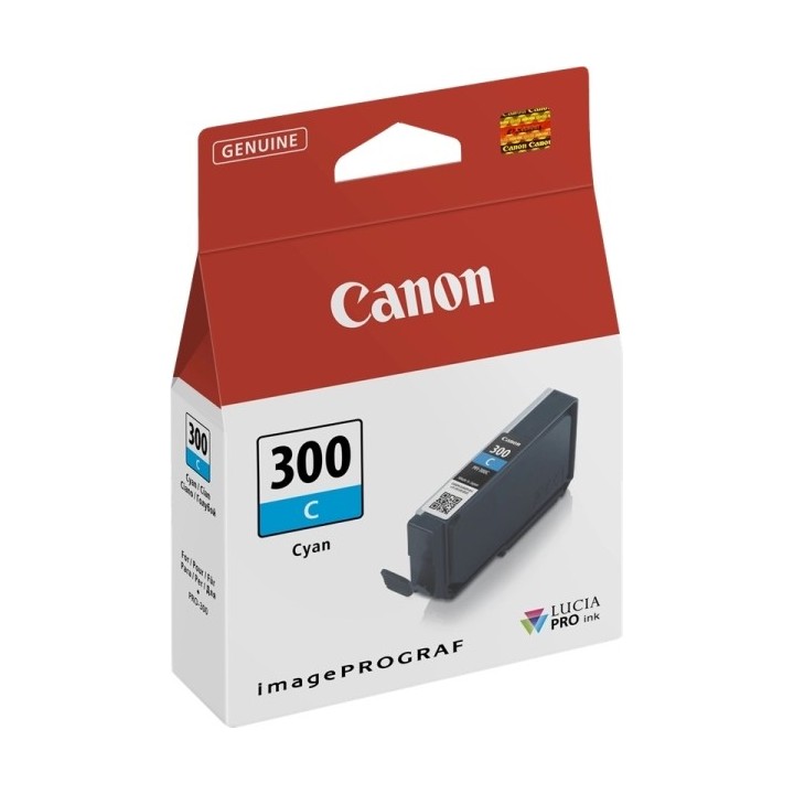 Canon PFI300 Ciano Tinteiro Original - 4194C001/PFI-300C