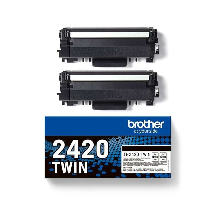 Brother TN2420 Preto Pack de 2 Toners Originais - TN2420TWIN