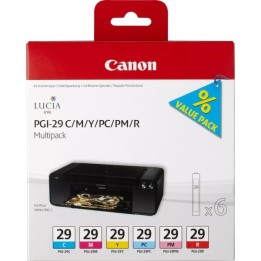 Canon PGI29 Pack de 6 Cartuchos de Tinta Originais - 4873B005
