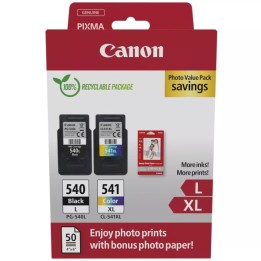 Canon PG540L Preto + CL541XL Cor Pack de 2 Tinteiros Originais - 50 Fo