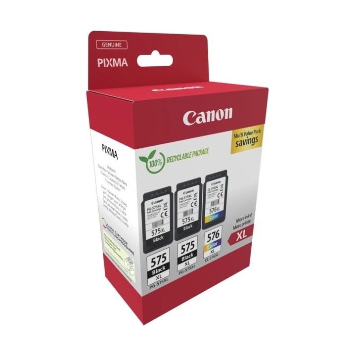 Canon PG575XL/CL576XL Multipack de 3 Tinteiros Originais - 5437C004