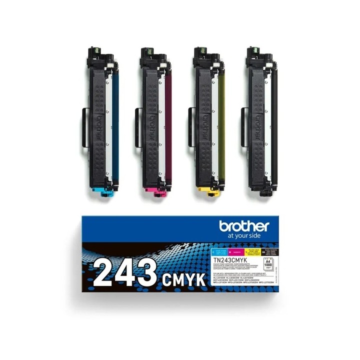 Brother TN243 Pack de 4 Cartuchos de Toner Originais - TN243CMYK