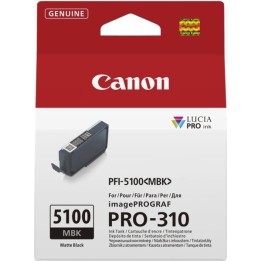 Canon PFI5100 Preto Mate Tinteiro Original - 6951C001/PFI-5100MBK