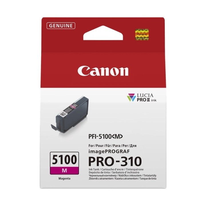 Canon PFI5100 Magenta Tinteiro Original - 6954C001/PFI-5100M