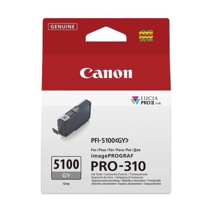 Canon PFI5100 Cinzento Tinteiro Original - 6959C001/PFI-5100GY