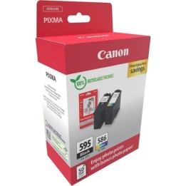 Canon PG-595/CL-586 Multipack de 2 Tinteiros Originais + 50 Folhas de