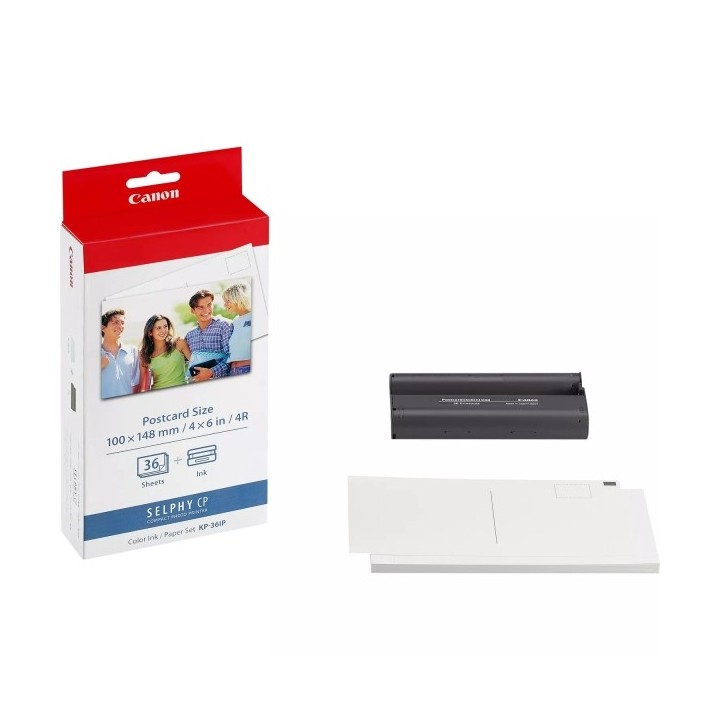 Canon KP-36IP Pack de Tinta Original e 36 Folhas Papel Fotográfico, 10