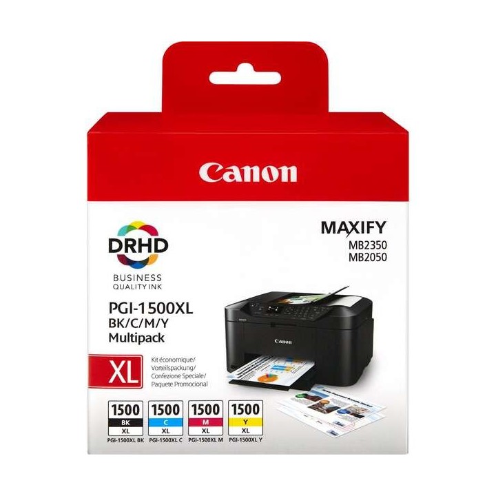 Canon PGI1500XL Pack de 4 Cartuchos de Tinta Originais - 9182B004/9182