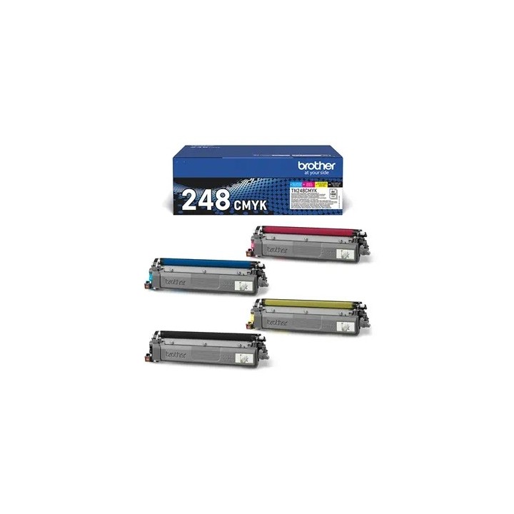 Brother TN248CMYK Pack de 4 Cartuchos de Toner Originais - TN248VAL