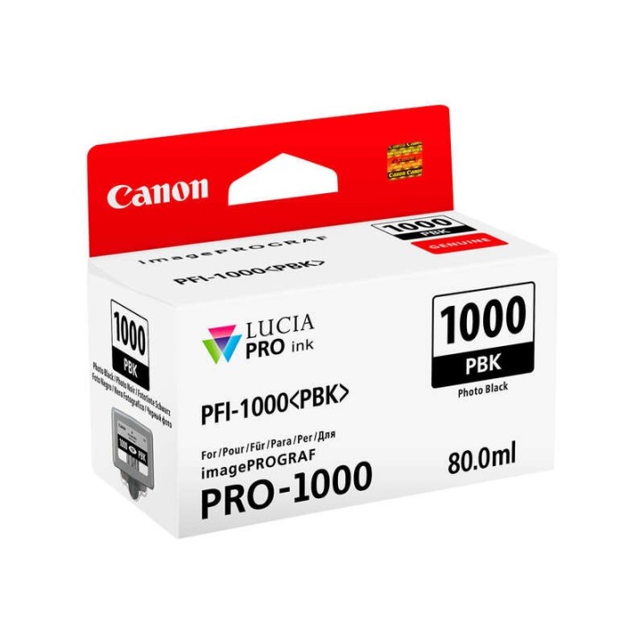 Canon PFI1000 Preto Photo Tinteiro Original - 0546C001/PFI-1000PBK