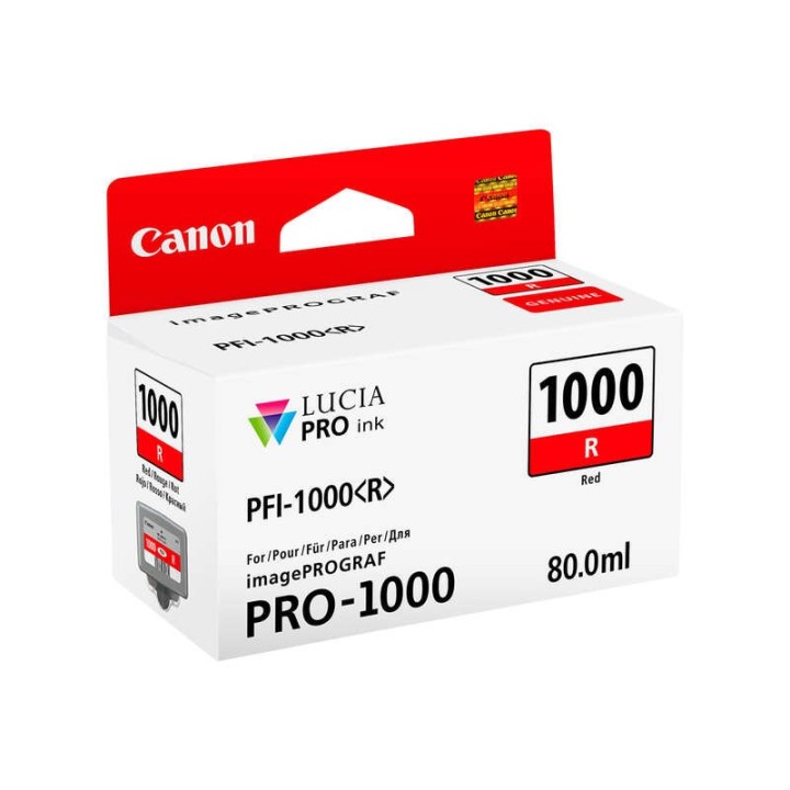 Canon PFI1000 Vermelho Tinteiro Original - 0554C001/PFI-1000R