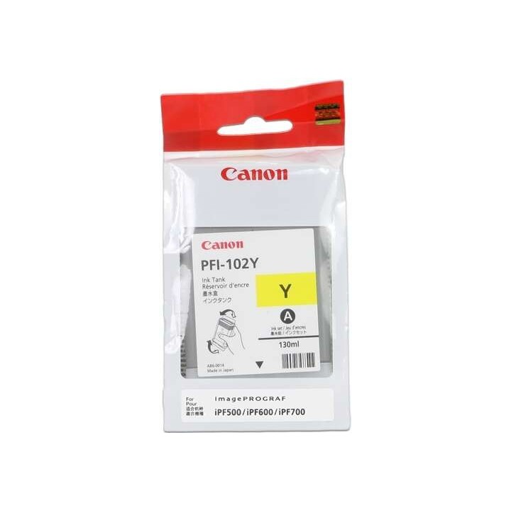 Canon PFI102 Amarelo Tinteiro Original - 0898B001/PFI-102E