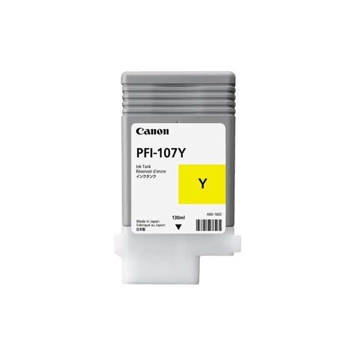 Canon PFI107 Amarelo Tinteiro Original - 6708B001/PFI-107E