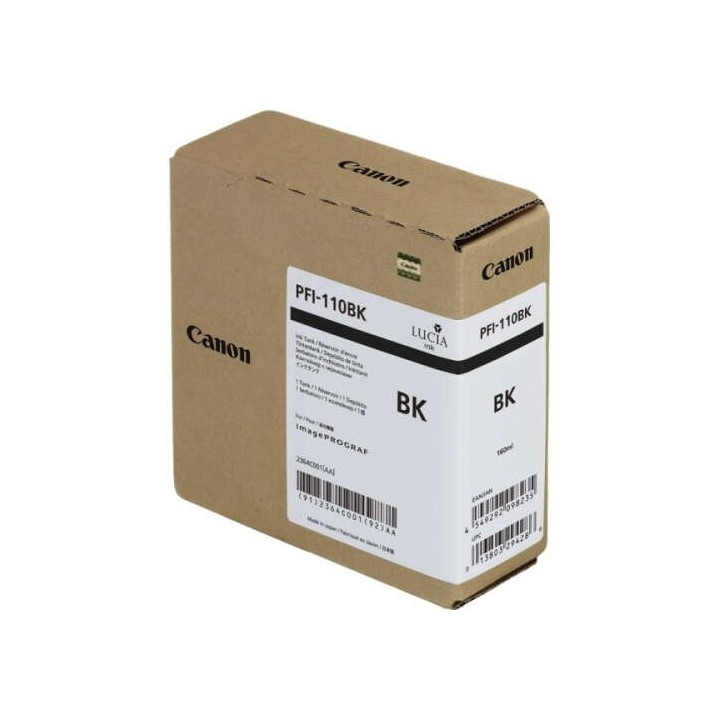 Canon PFI110 Preto Tinteiro Original - 2364C001/PFI-110BK
