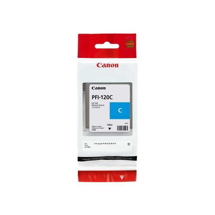 Canon PFI120 Ciano Tinteiro Original - 2886C001/PFI-120C