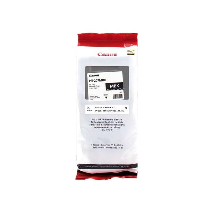 Canon PFI207 Preto Mate Tinteiro Original - 8788B001/PFI-207MBK