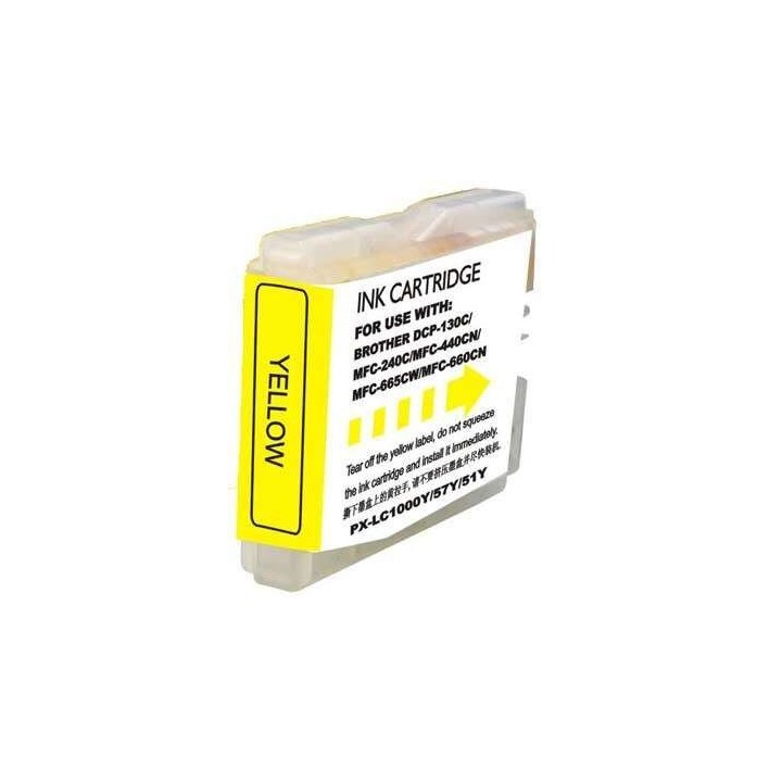 Brother LC1000XL/LC970XL Amarelo Tinteiro Compatível