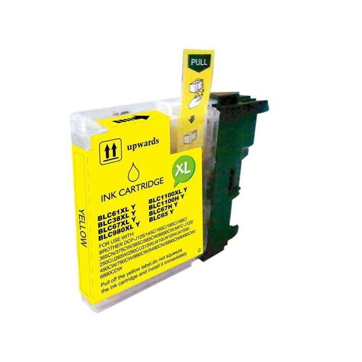 Brother LC980XL/LC1100XL/LC985XL Amarelo Tinteiro Compatível