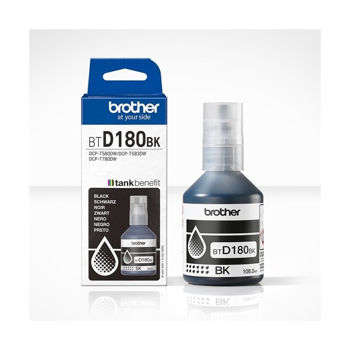 Brother BTD180BK Preto Frasco de Tinta Original - BTD180BK