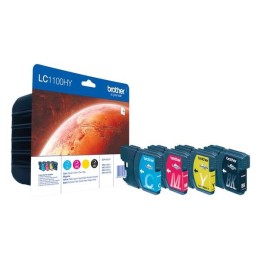 Brother LC1100XL Pack de 4 Cartuchos de Tinta Originais - LC1100HYVALB