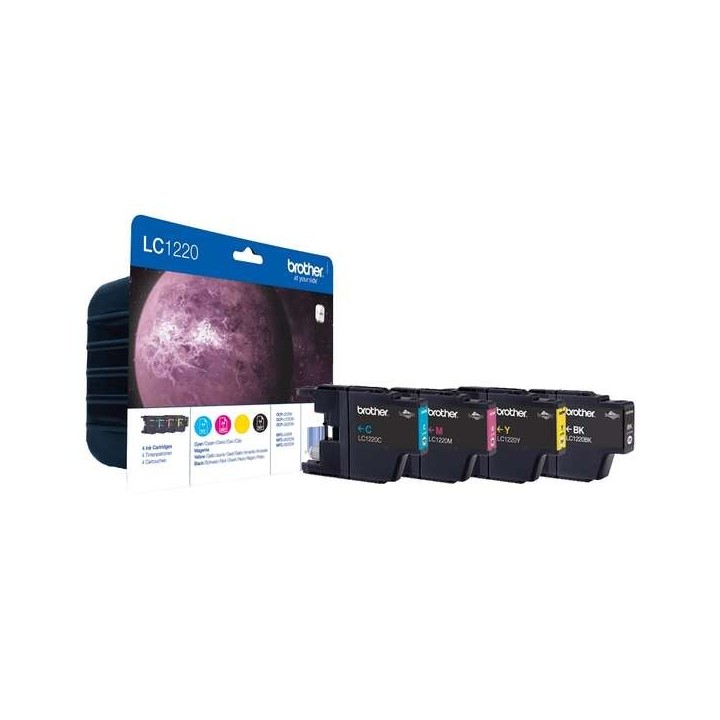 Brother LC1220 Pack de 4 Cartuchos de Tinta Originais - LC1220VALBP